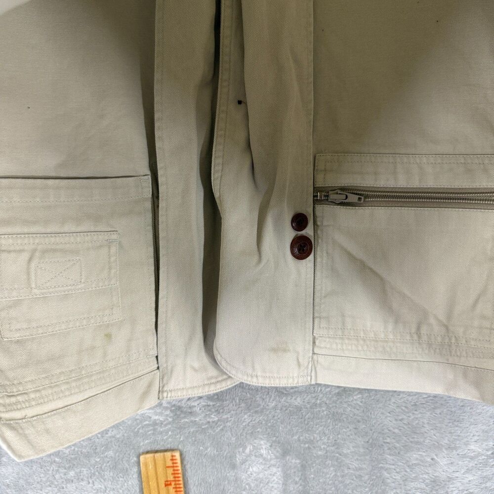 VTG Orvis Jacket Blazer Mens XXL Ivory Zambezi Fishing Elbow Patches Pockets 90s - Picture 8 of 12